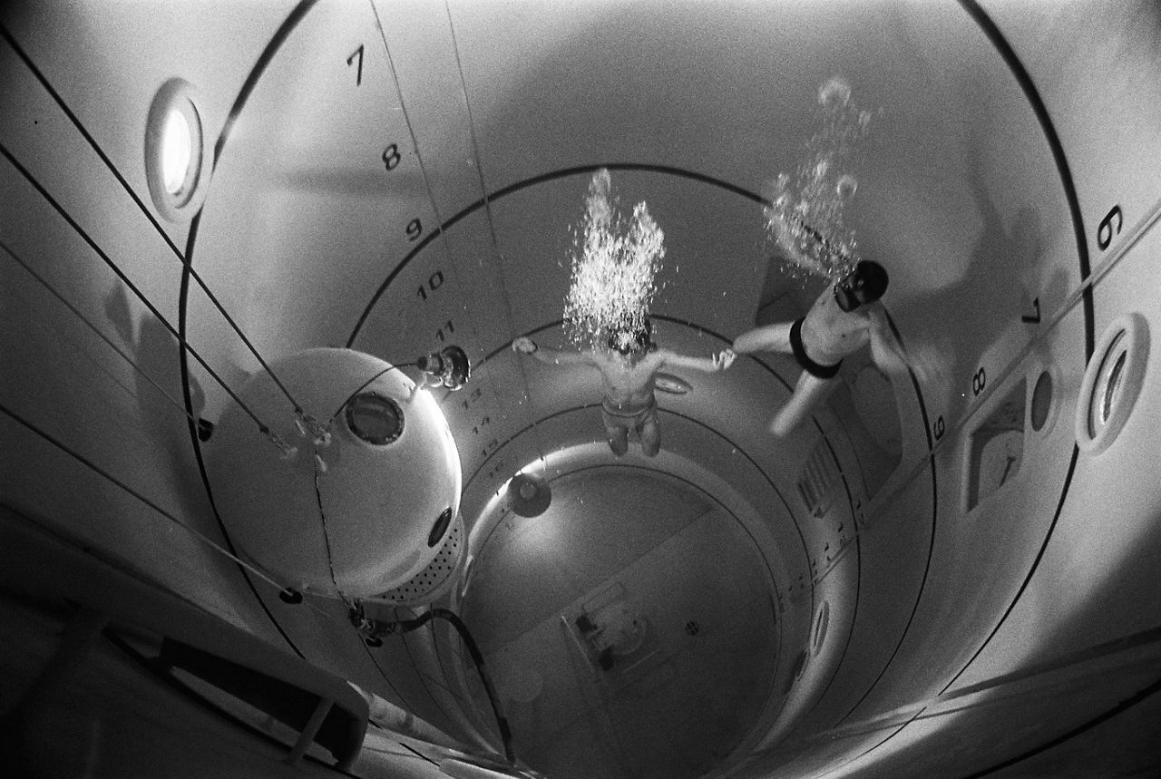 Troops take part in dive tank training during exercise Strong Express in Norway in September 1972.