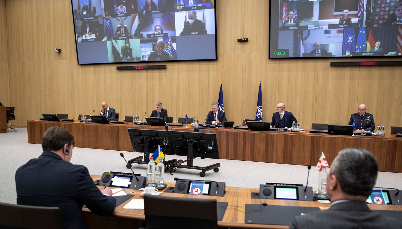Meeting of the North Atlantic Council (NAC) in Foreign Ministers’ session via tele-conference, with participation of Ukraine and Georgia