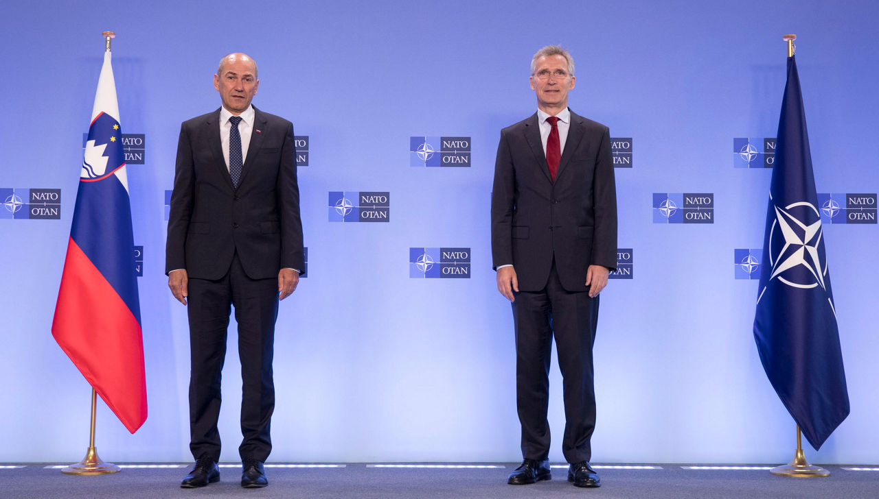 Secretary General welcomes the Prime Minister of Slovenia to NATO HQ ...