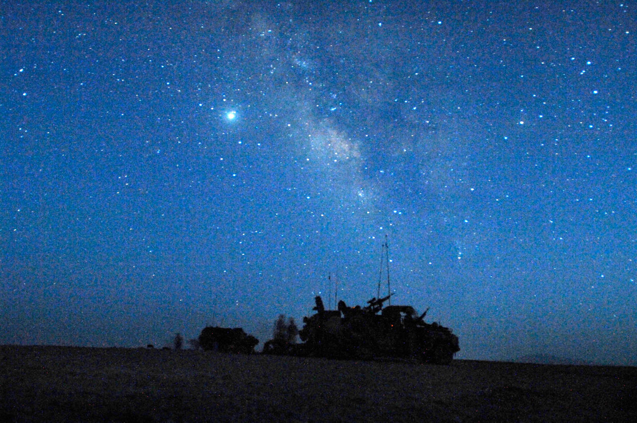 Soldiers camp under the stars in Uruzgan, Afghanistan. 