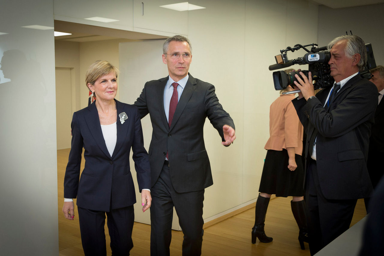 Minister of Foreign Affairs of Australia vists NATO