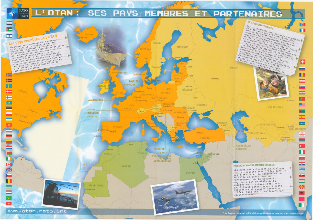 L'OTAN: ses pays membres et partenaires. A French translation of the 2004 edition by Wim Didelez (Ref. 1761 and 1763).