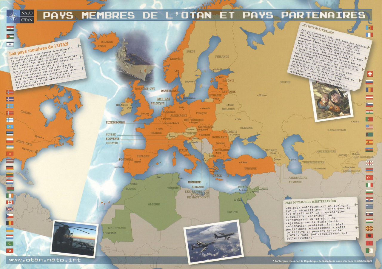 L'OTAN: ses pays membres et partenaires. A French translation of the 2004 edition by Wim Didelez (Ref. 1761 and 1763).