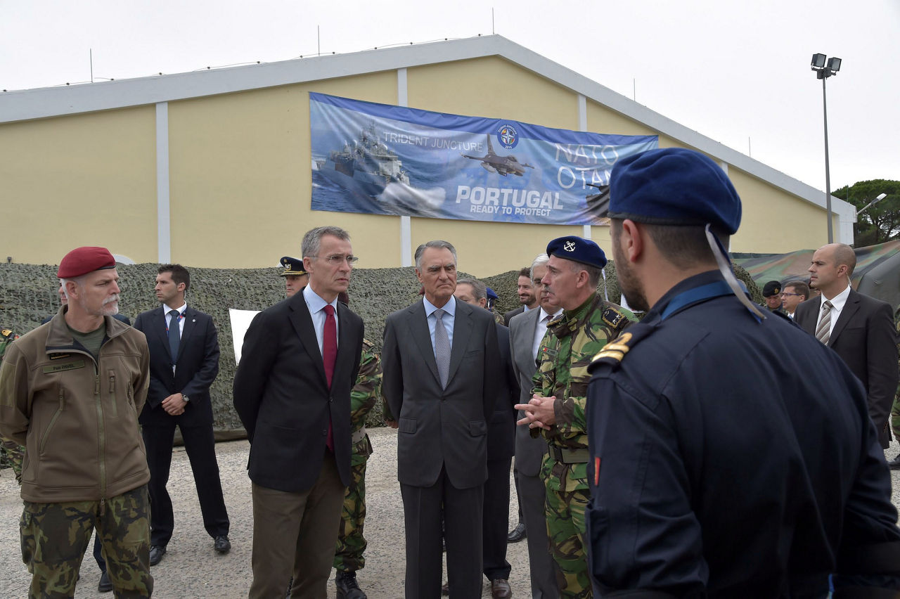 The North Atlantic Council visits NATO Exercise Trident Juncture in Portugal