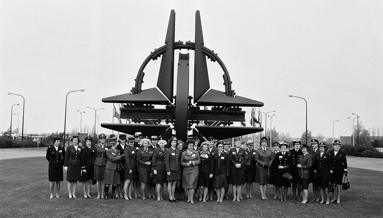 NATO star sculpture close-up