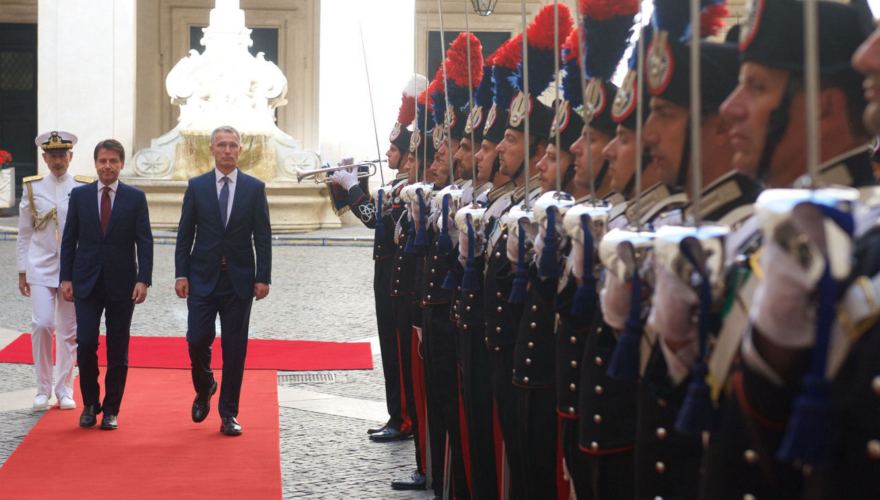 NATO Secretary General Jens Stoltenberg meets with the Prime Minister of Italy, Giuseppe Conte