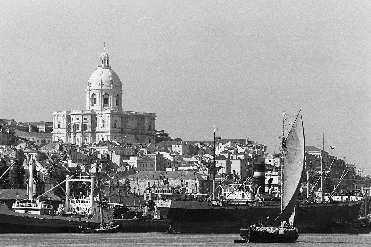 A view of Lisbon, Portugal from its harbour