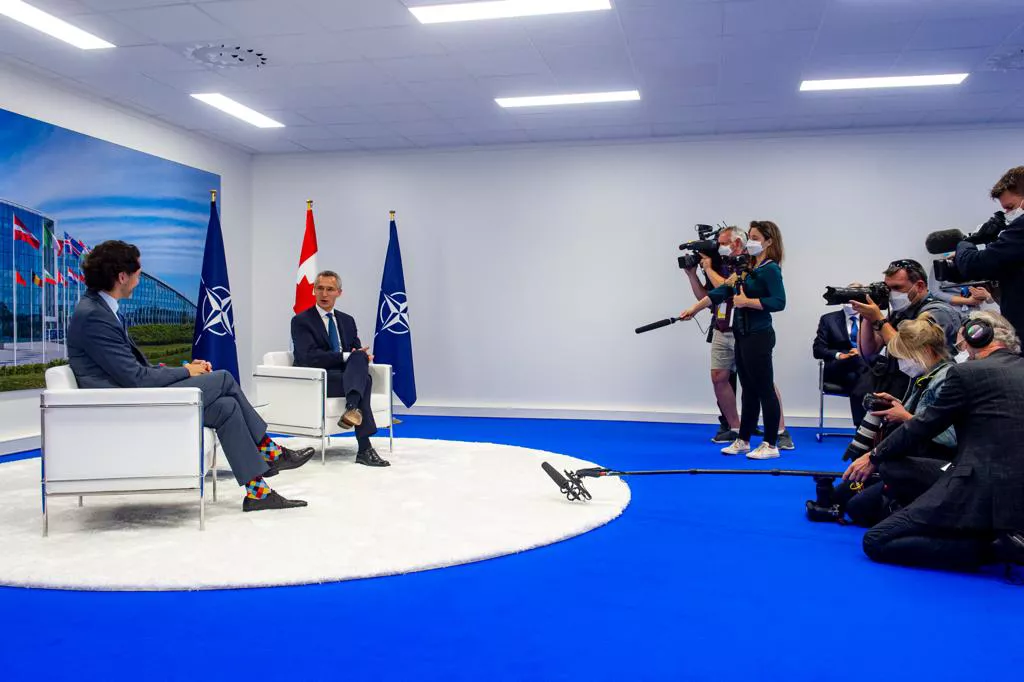 Bilateral meeting between NATO Secretary General Jens Stoltenberg and the Prime Minister of Canada, Justin Trudeau