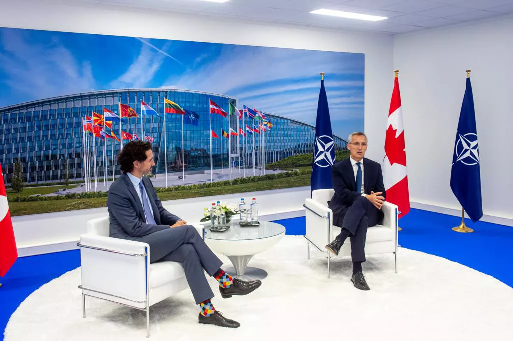 Bilateral meeting between NATO Secretary General Jens Stoltenberg and the Prime Minister of Canada, Justin Trudeau