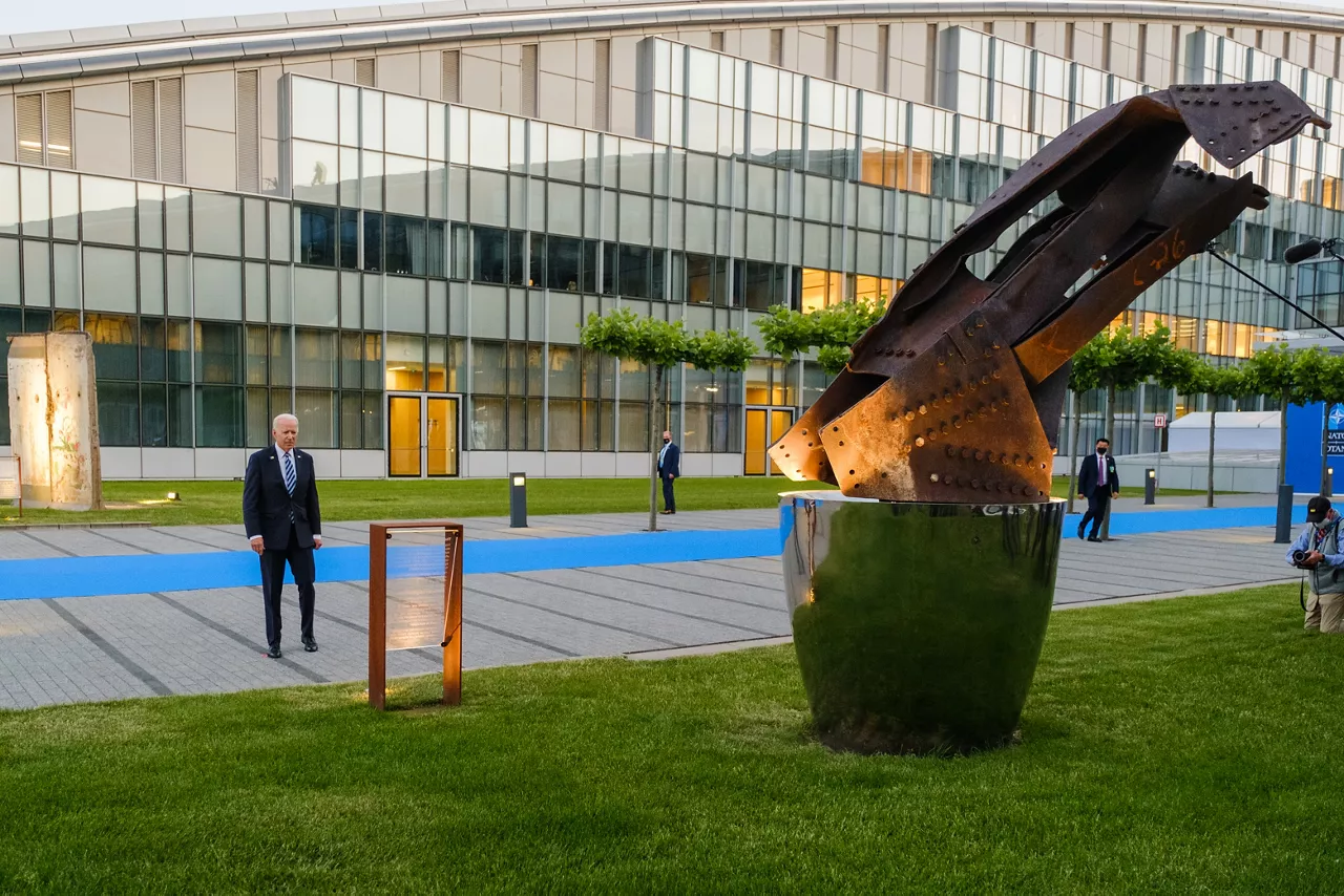 US President Joe Biden visits the 9-11 Monument
