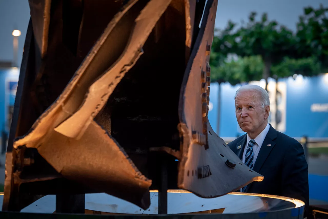 US President Joe Biden visits the 9-11 Monument