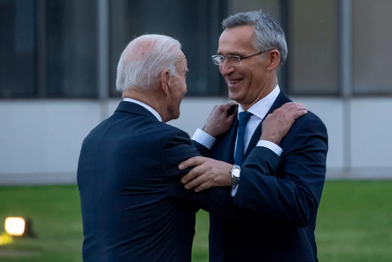 US President Joe Biden bids farewell to NATO Secretary General Jens Stoltenberg