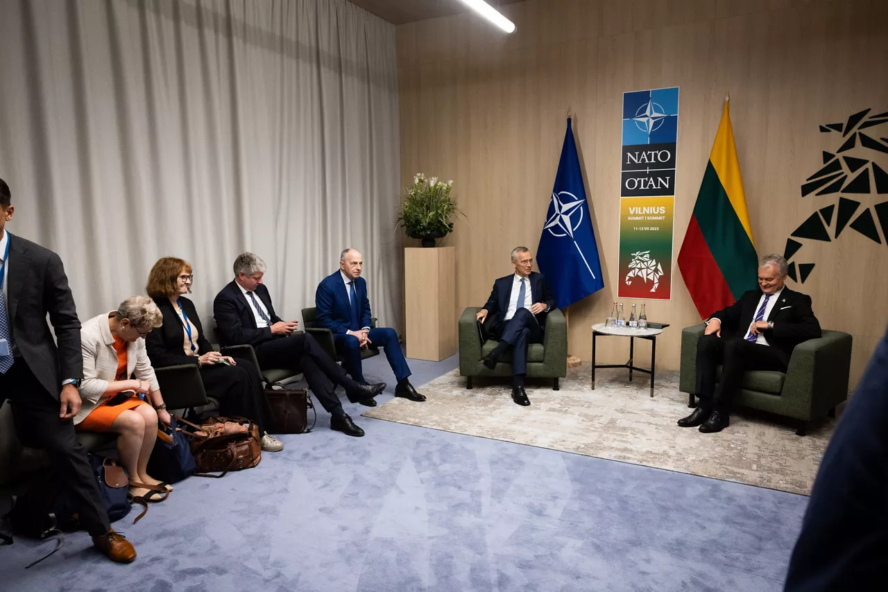 Bilateral meeting with NATO Secretary General Jens Stoltenberg and President Gitanas Nauseda (Lithuania)