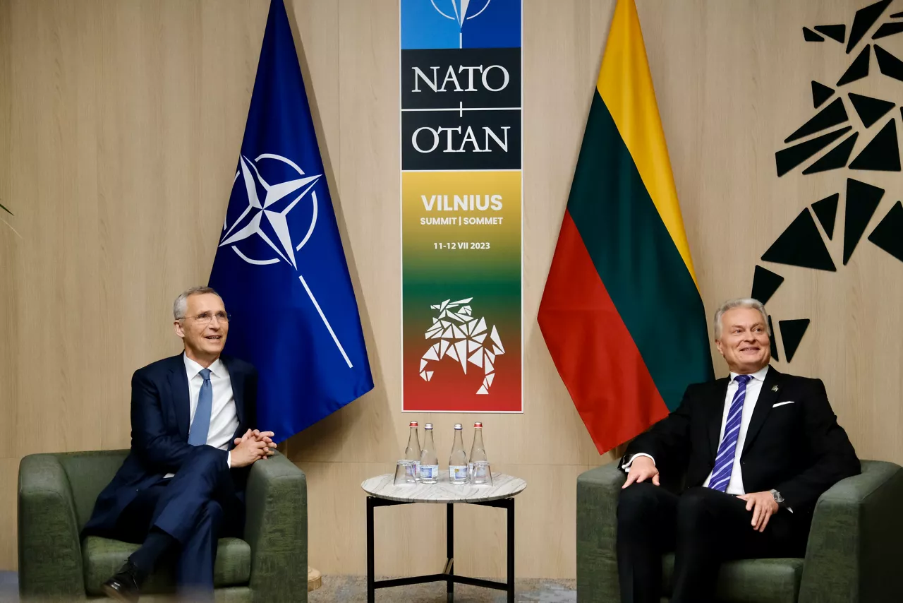 Bilateral meeting with NATO Secretary General Jens Stoltenberg and President Gitanas Nauseda (Lithuania)