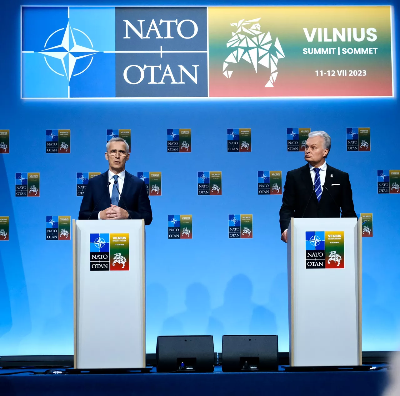 Joint Press Conference
Left to right: NATO Secretary General Jens Stoltenberg and President Gitanas Nauseda (Lithuania)