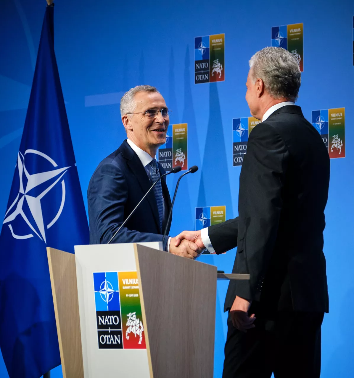 Joint Press Conference
Left to right: NATO Secretary General Jens Stoltenberg and President Gitanas Nauseda (Lithuania)