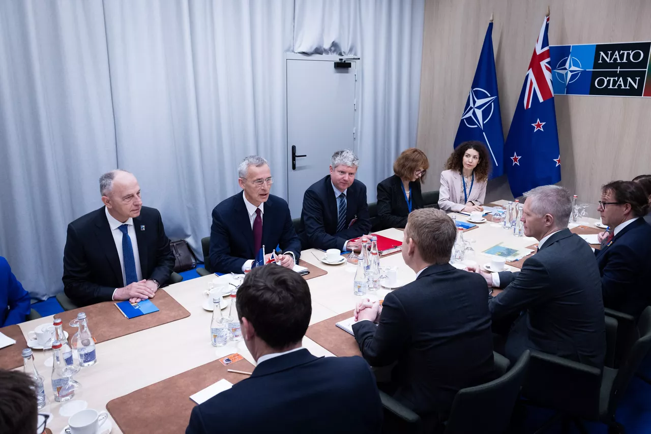 Bilateral meeting between NATO Secretary General Jens Stoltenberg and Christopher Hipkins (Prime Minister of New Zealand)