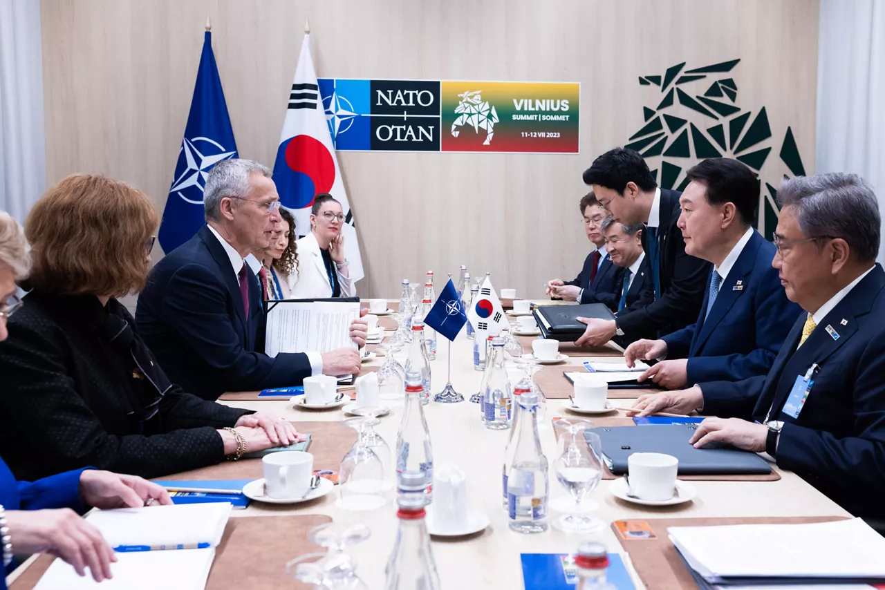 Bilateral meeting between NATO Secretary General Jens Stoltenberg and President Suk Yeol Yoon (Republic of Korea)