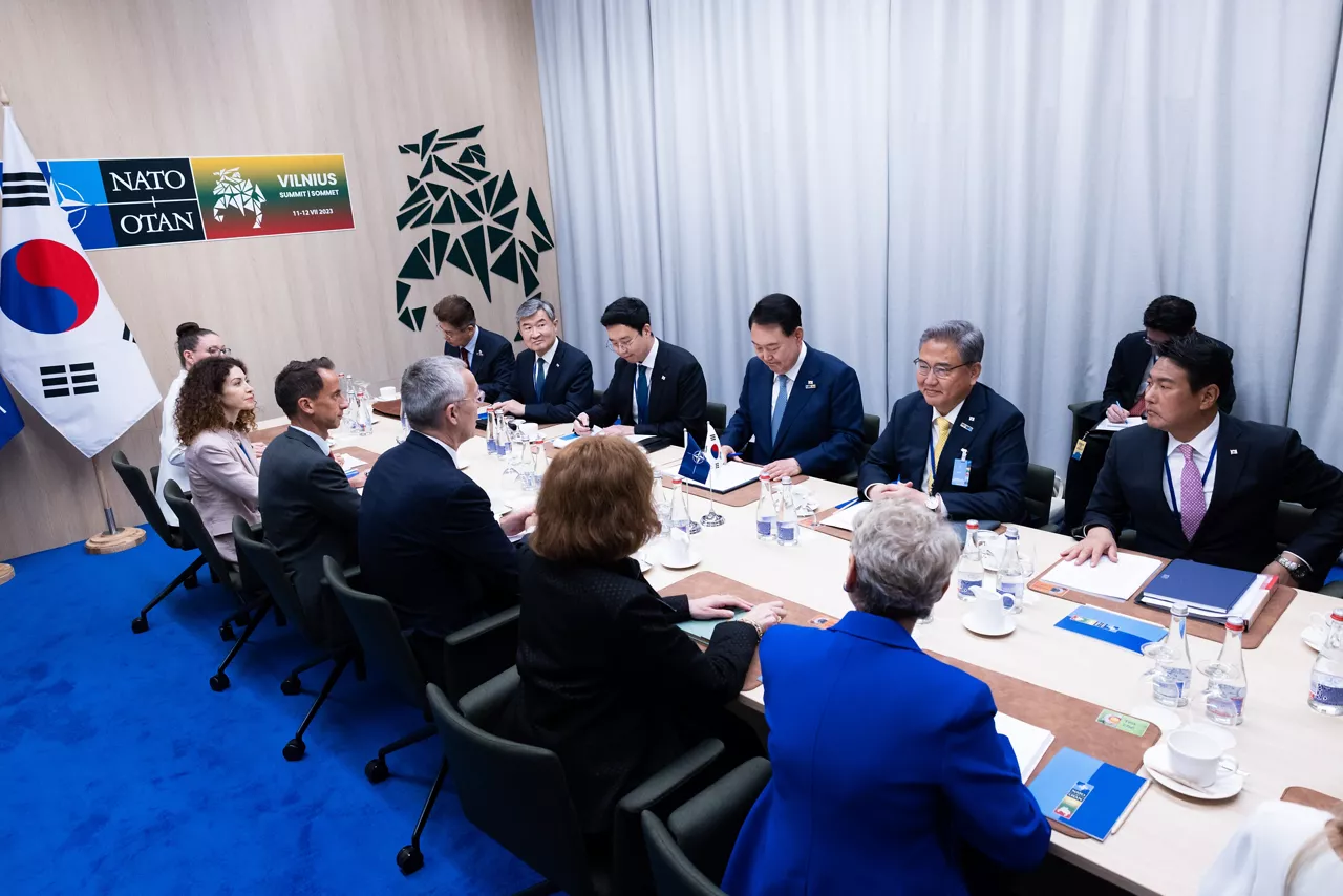 Bilateral meeting between NATO Secretary General Jens Stoltenberg and President Suk Yeol Yoon (Republic of Korea)