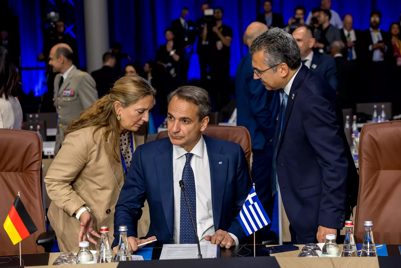 Centre: Kyriakos Mitsotakis (Prime Minister of Greece)