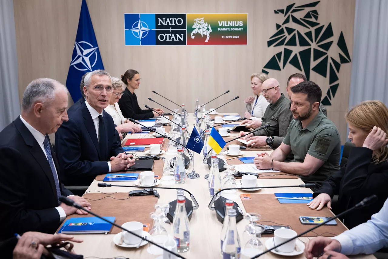 Bilateral meeting between NATO Secretary General Jens Stoltenberg and President Volodymyr Zelenskyy (Ukraine)