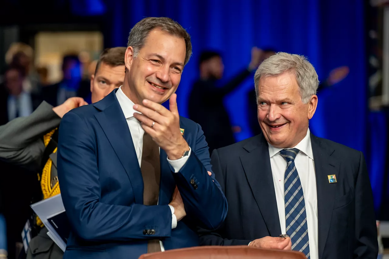 Left to right: Alexander De Croo (Prime Minister of Belgium) with President Sauli Niinisto (Finland)