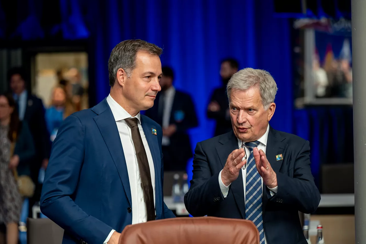 Left to right: Alexander De Croo (Prime Minister of Belgium) with President Sauli Niinisto (Finland)