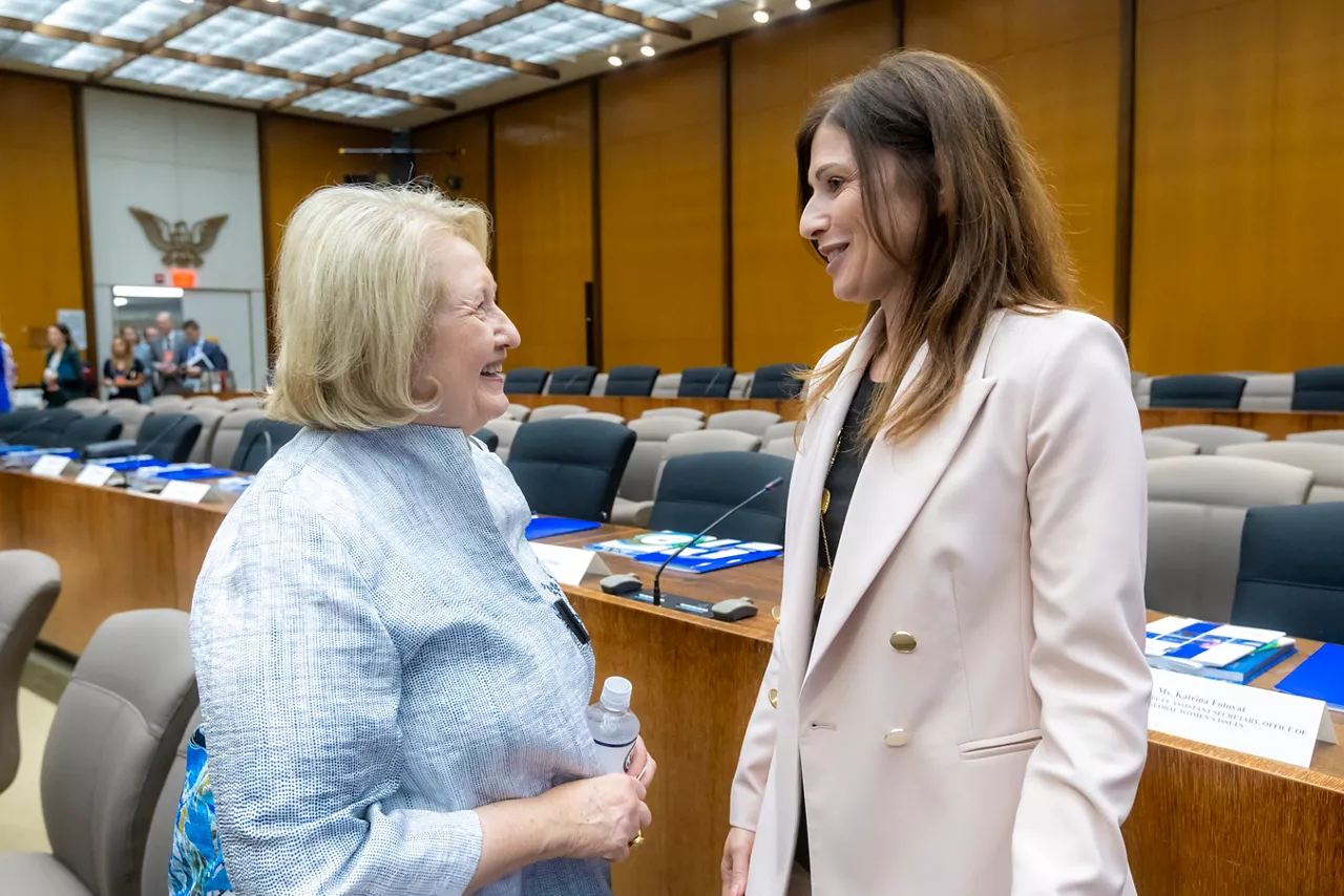 Right: Irene Fellin (NATO Secretary General's Special Representative for Women, Peace and Security)