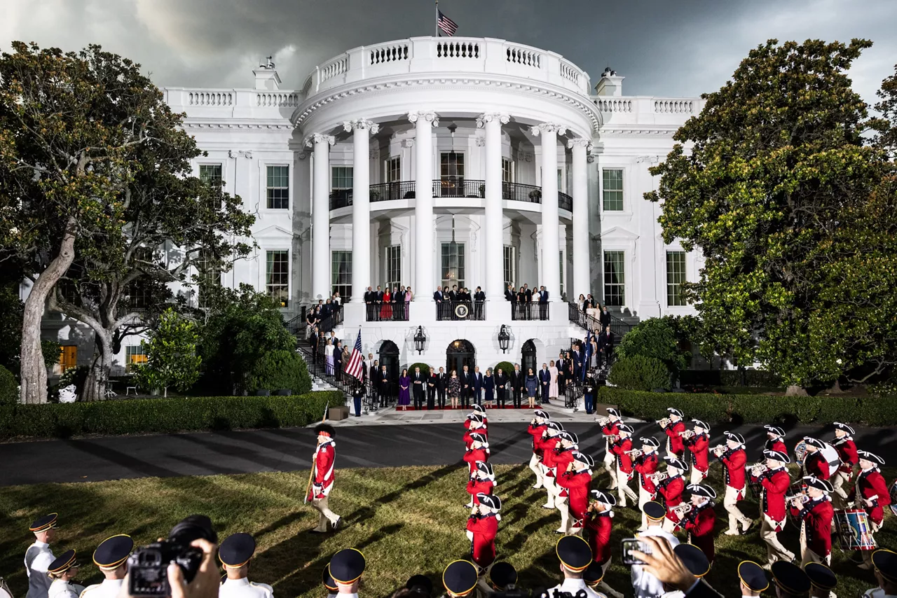 NATO Heads of State and Government and their spouses at the White House