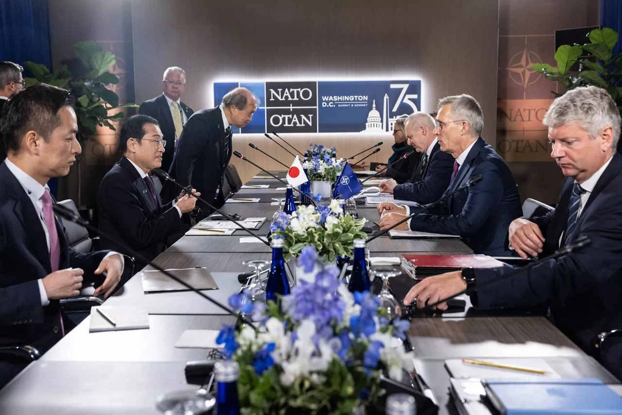 Bilateral meeting between Fumio Kishida (Prime Minister, Japan) and NATO Secretary General Jens Stoltenberg