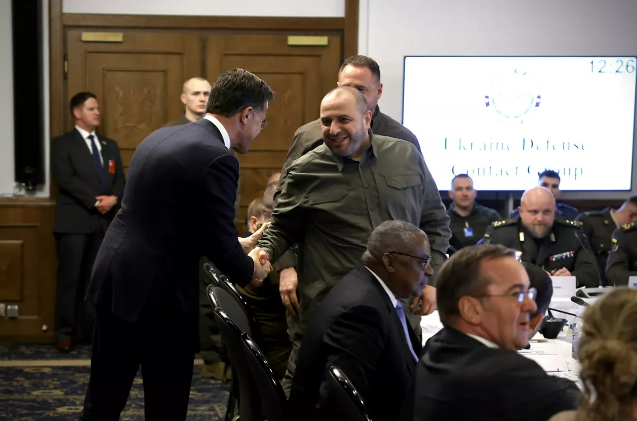 NATO Secretary General Mark Rutte at the start of the  Ukraine Defense Contact Group meeting in Ramstein
