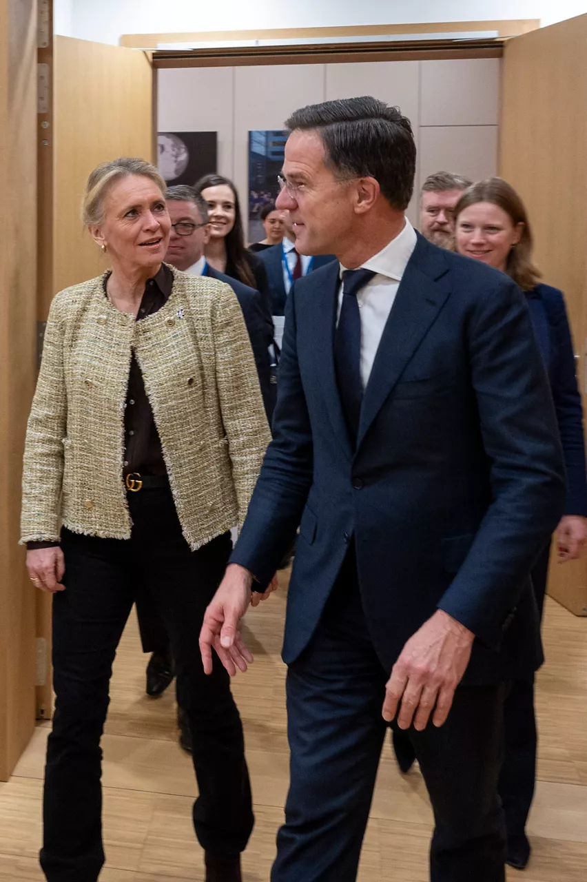 NATO Secretary General Mark Rutte meets with the Minister of Foreign Affairs of Iceland, Þorgerður Katrín Gunnarsdóttir