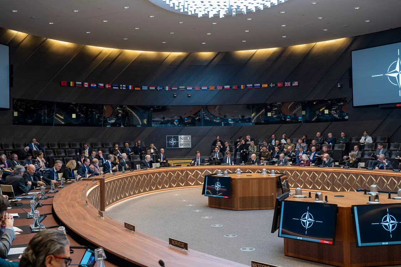 EU Commissioner for Defence and Space, Andrius Kubilius visits NATO and attends a North Atlantic Council meeting, chaired by NATO Secretary General Mark Rutte 