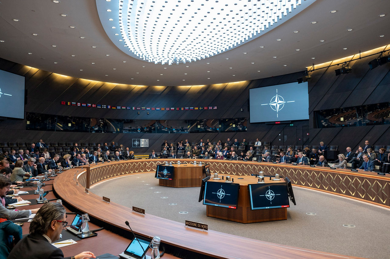 EU Commissioner for Defence and Space, Andrius Kubilius visits NATO and attends a North Atlantic Council meeting, chaired by NATO Secretary General Mark Rutte 