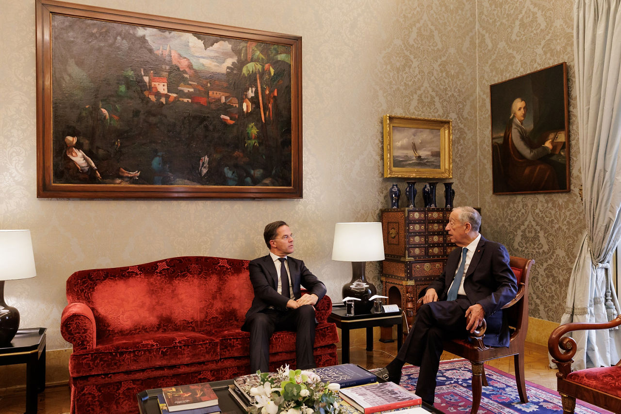 NATO Secretary General Mark Rutte meets with the President of Portugal, Marcelo Rebelo de Sousa