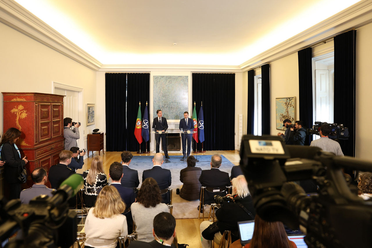 Joint press statements by NATO Secretary General Mark Rutte with the Prime Minister of Portugal, Luís Montenegro