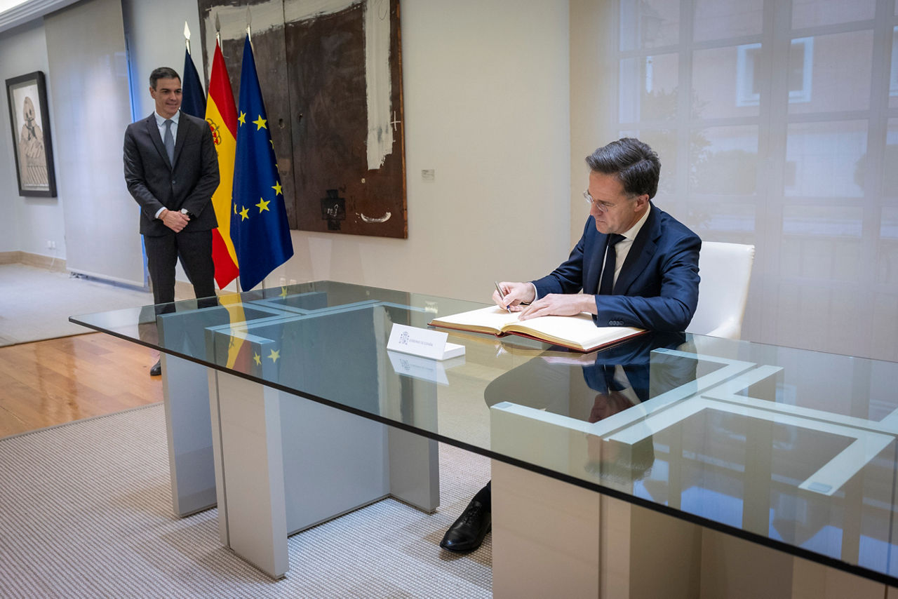 NATO Secretary General Mark Rutte meets with Pedro Sanchez, Prime Minister of Spain