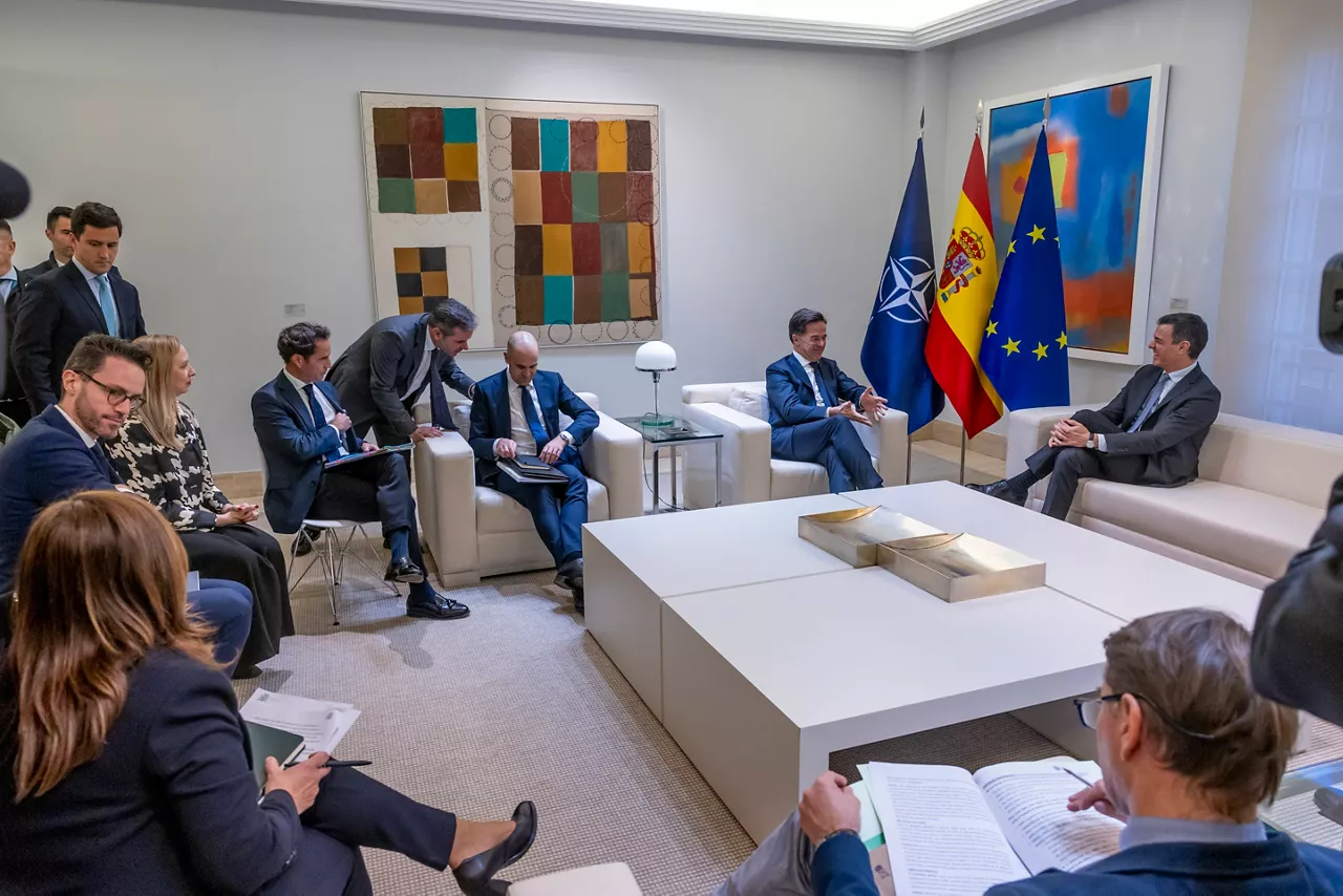 NATO Secretary General Mark Rutte meets with Pedro Sanchez, Prime Minister of Spain