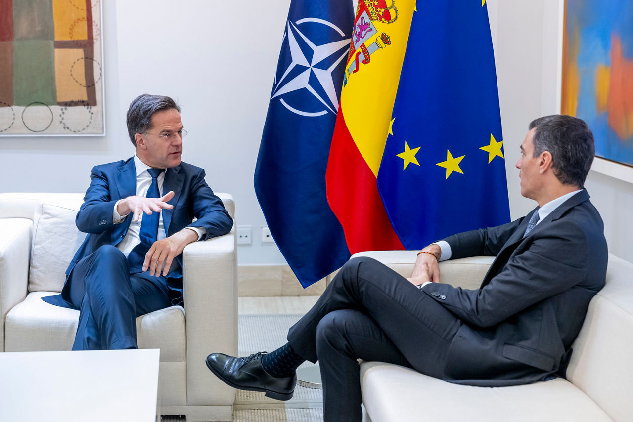 NATO Secretary General Mark Rutte meets with Pedro Sanchez, Prime Minister of Spain