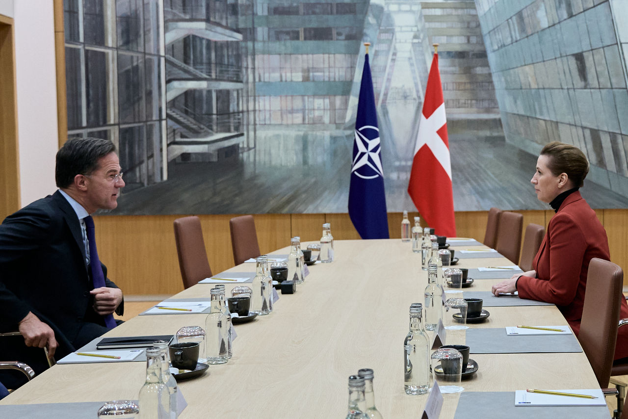 NATO Secretary General Mark Rutte meets with the Prime Minister of Denmark, Mette Frederiksen