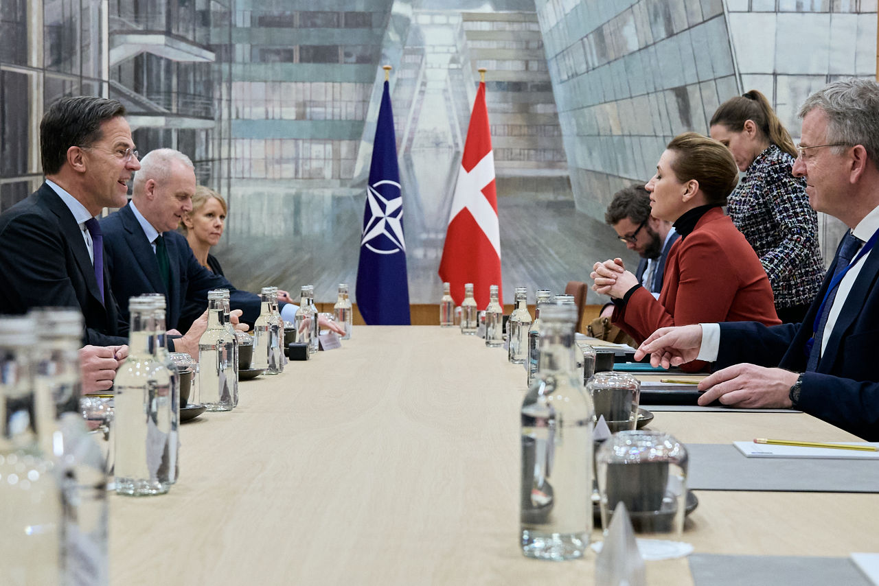 NATO Secretary General Mark Rutte meets with the Prime Minister of Denmark, Mette Frederiksen
