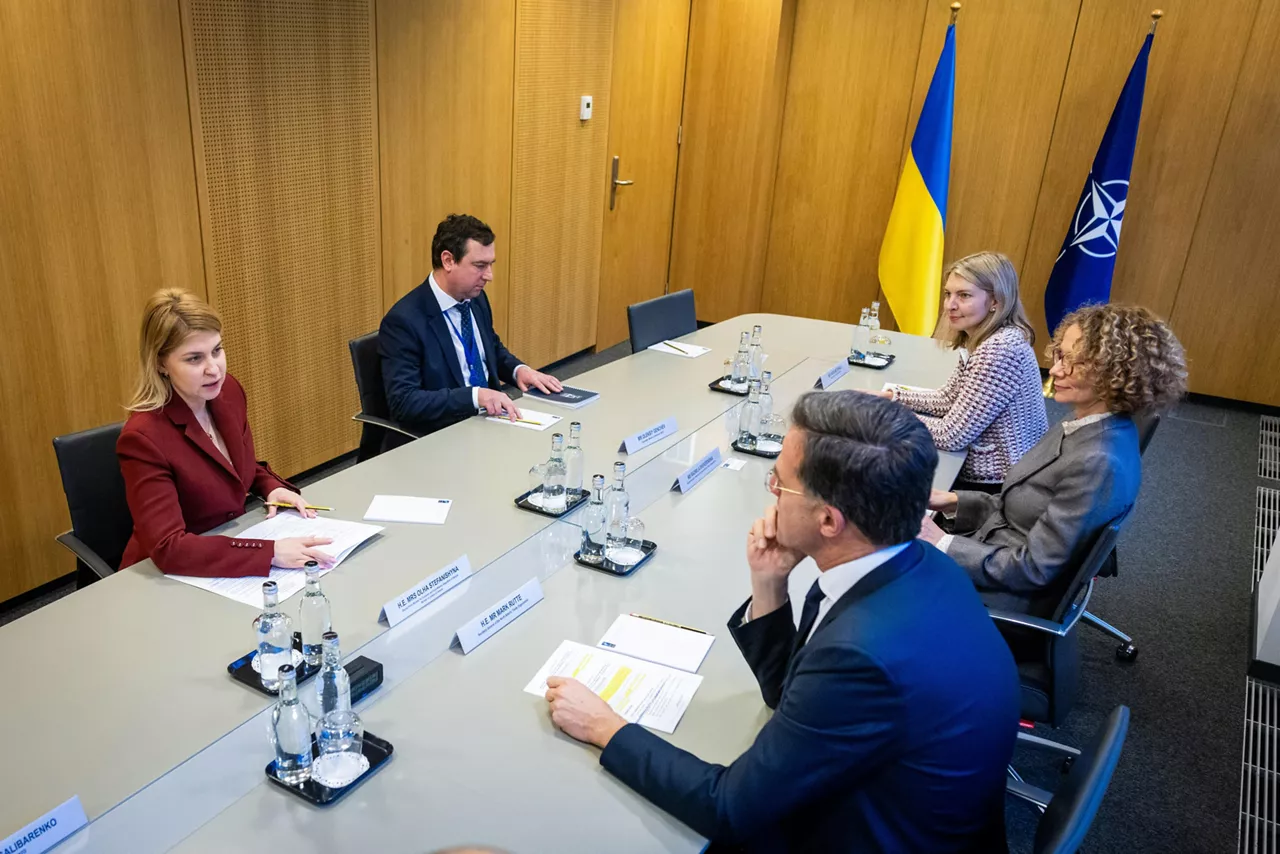 NATO Secretary General Mark Rutte meets with the Deputy Prime Minister for European and Euro-Atlantic Integration and Minister of Justice of Ukraine, Olha Stefanishyna