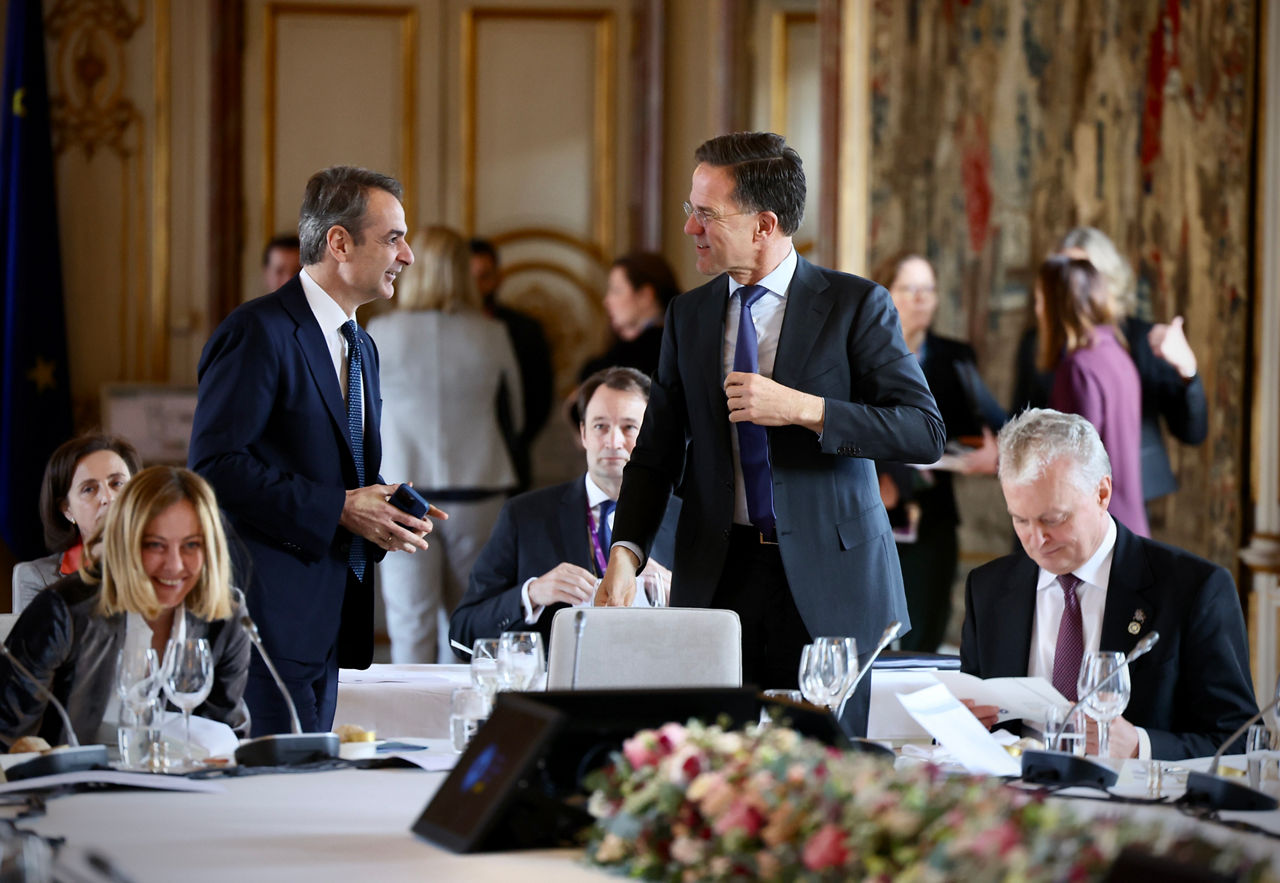 NATO Secretary General Mark Rutte with Kyriakos Mitsotakis, Prime Minister of Greece