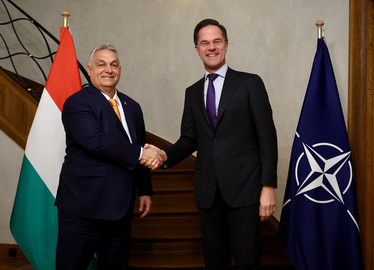 NATO Secretary General, Mark Rutte meets with the Prime Minister of Hungary, Viktor Orbán