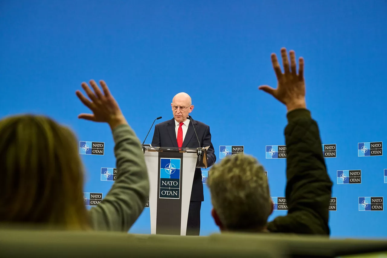 Press Conference by John Healey, Minister of Defence of the United Kingdom at NATO Headquarters in Brussels, Belgium