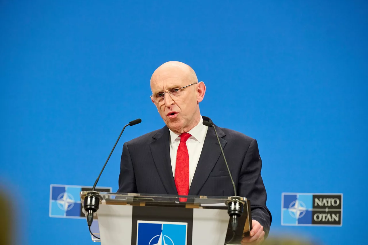 Press Conference by John Healey, Minister of Defence of the United Kingdom at NATO Headquarters in Brussels, Belgium
