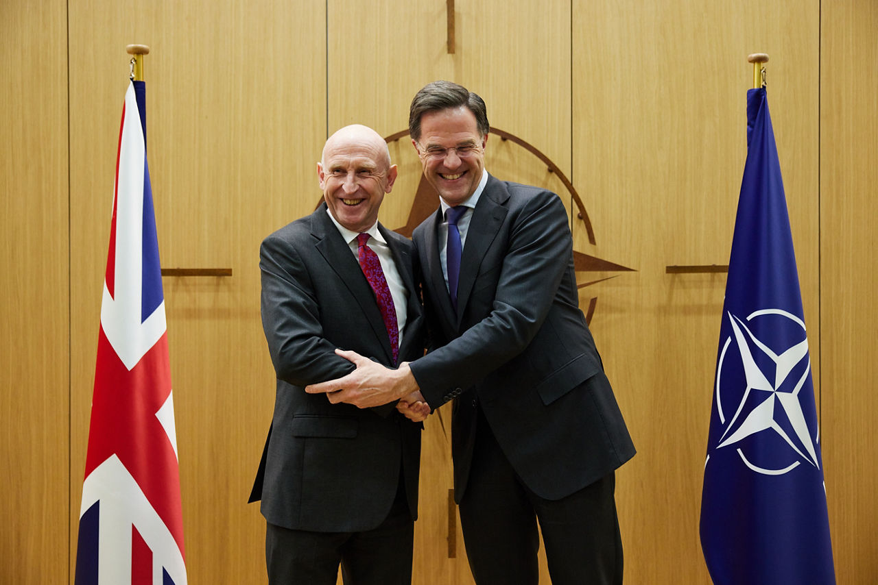 NATO Secretary General Mark Rutte meets with UK Secretary of State for Defence, John Healey