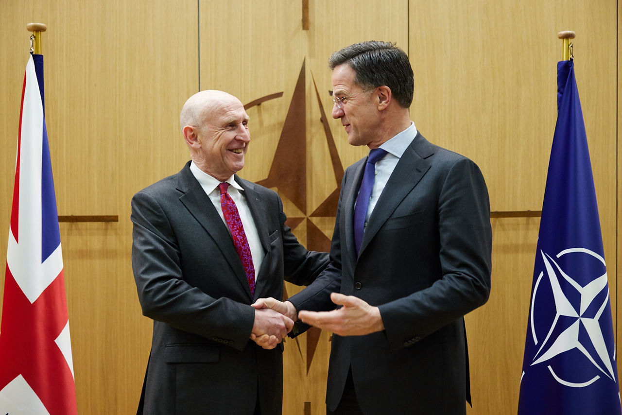 NATO Secretary General Mark Rutte meets with UK Secretary of State for Defence, John Healey