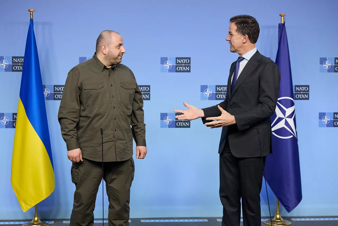 NATO Secretary General Mark Rutte meets with the Minister of Defence of Ukraine, Rustem Umerov