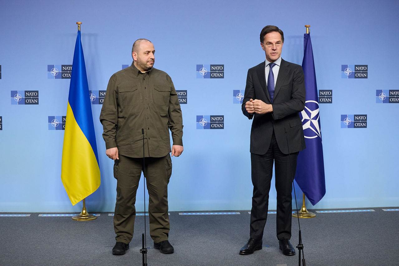 NATO Secretary General Mark Rutte meets with the Minister of Defence of Ukraine, Rustem Umerov